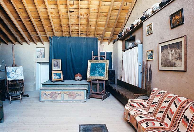 Couse studio, perfectly intact, as he left it in 1936.